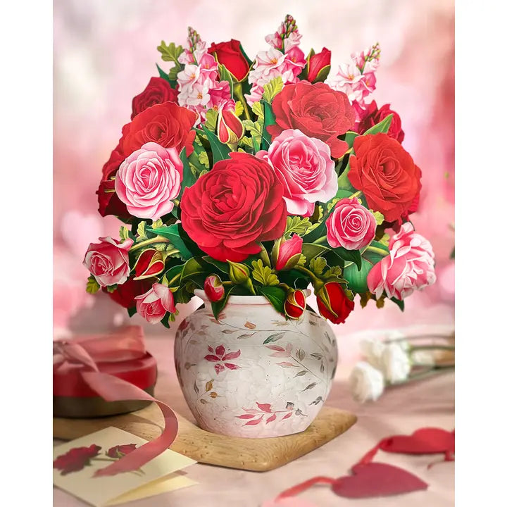 Blooming Roses Pop-up Card