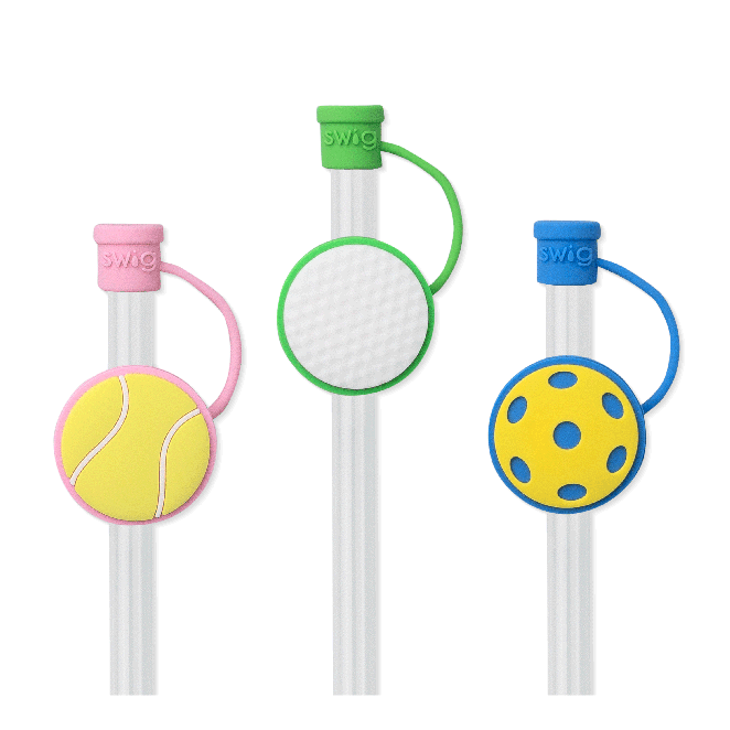 Sports Themed Straw Topper Set