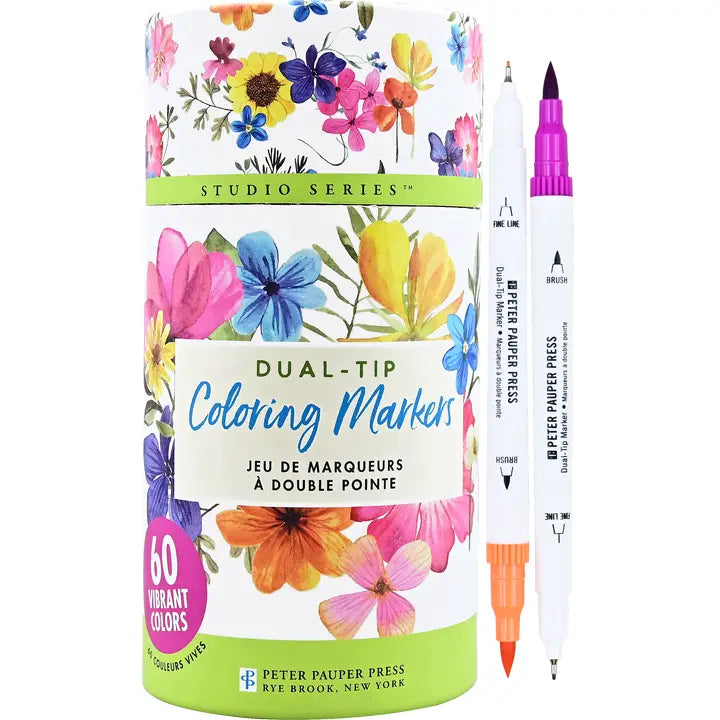 Dual-Tip Coloring Markers - Set of 60