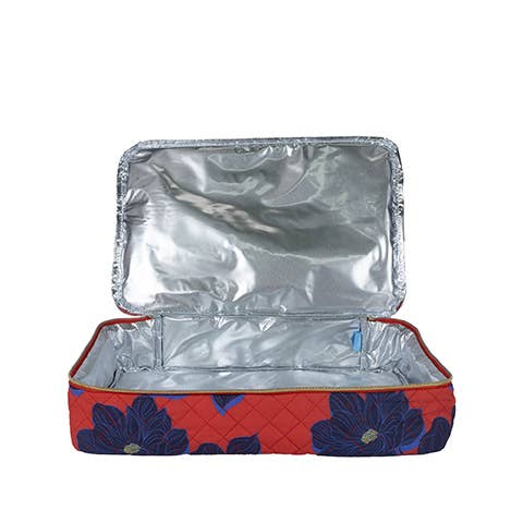 Magnolia Shadows Red Casserole Carrier