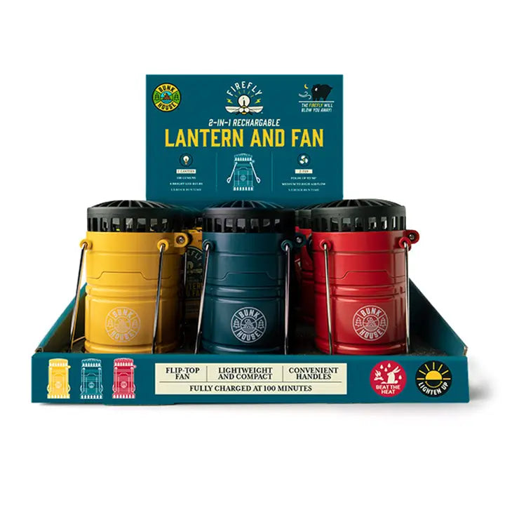 Bunk House Firefly Rechargeable Lantern Light with Fan