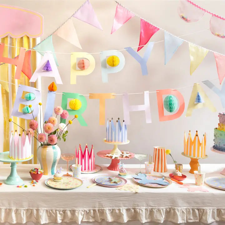 Honeycomb Happy Birthday Garland Set