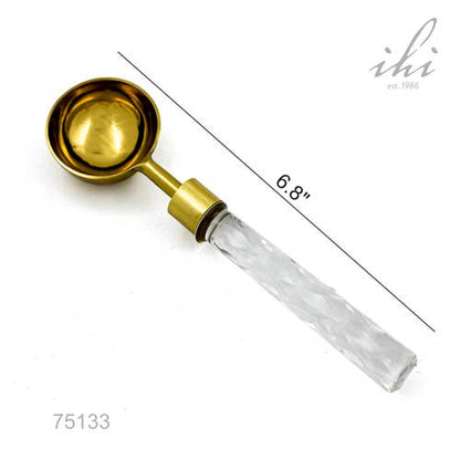 Gold Scoop with Glass Handle