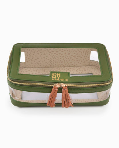 Mahjong Tile Storage Bag - Olive