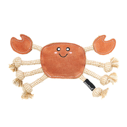 Suede & Rope Crab - Dog Toy