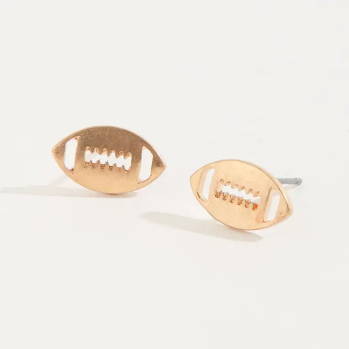 Stud Buds Football Earrings