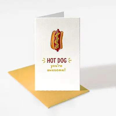 Hot Dog Mini Greeting Card