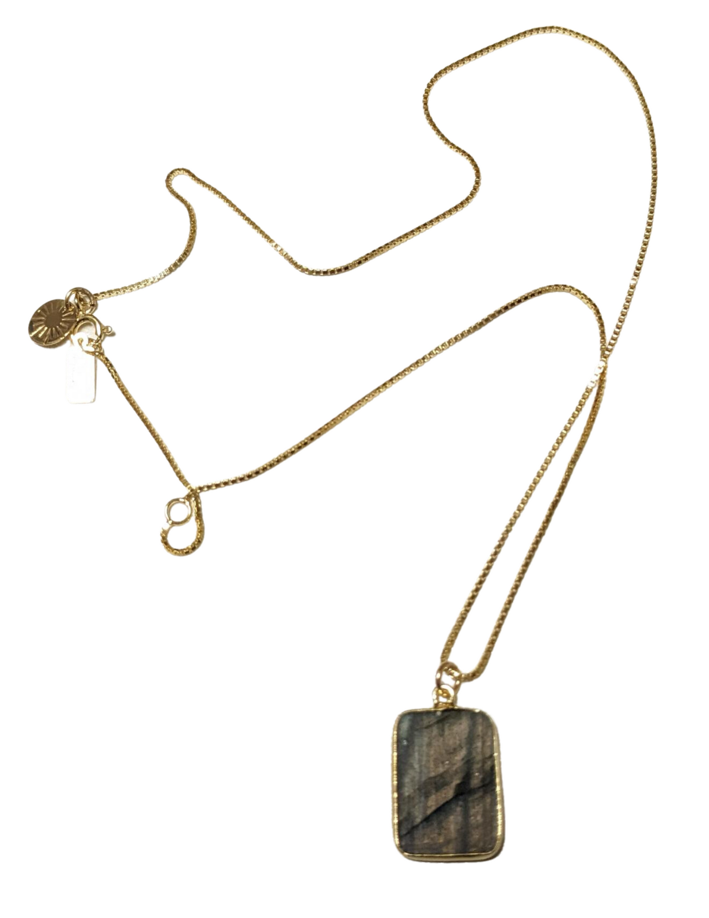Gold Aslan Necklace w/Labradorite