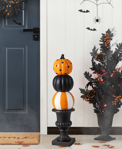 Halloween Pumpkin Topiary Porch Decor
