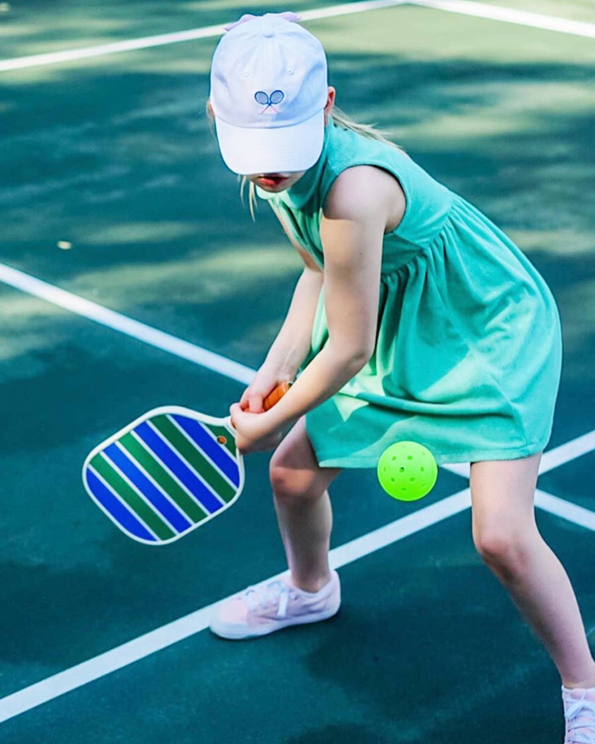 Girls Tennis Bow Baseball Hat - Youth (ages 2-7)