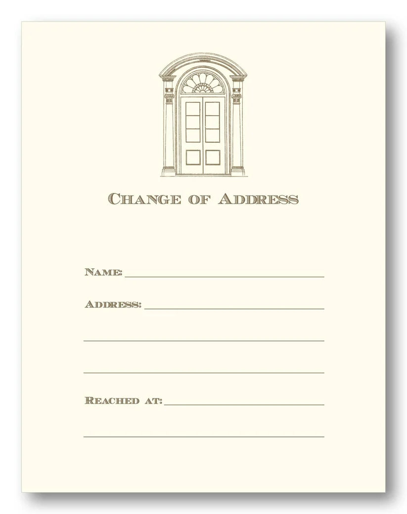 Entryway - Change of Address Note Card & Envelope - Set of 8