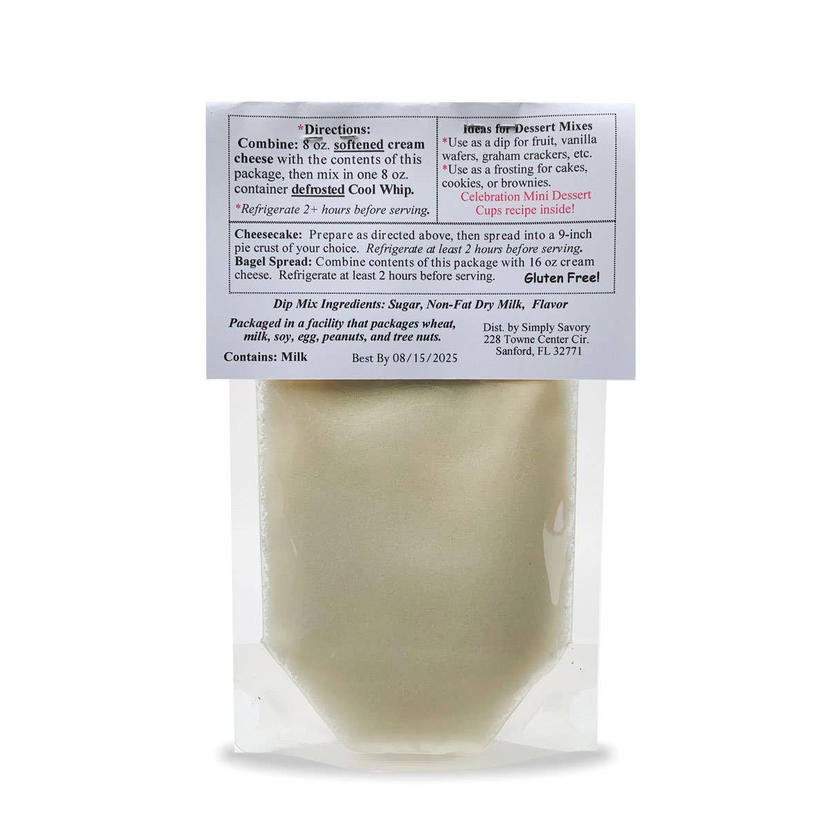 Simply Savory Celebration Cheesecake Dessert Mix