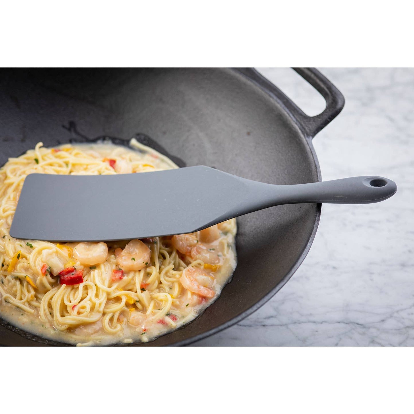 Wide Silicone Spatula Spurtle Gray