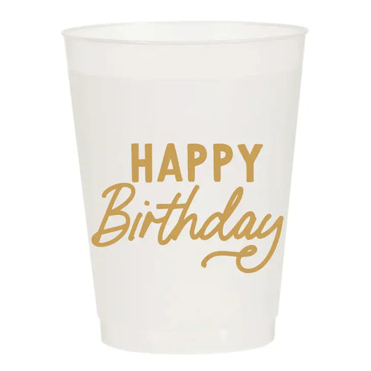 "Happy Birthday" Frosted Cups