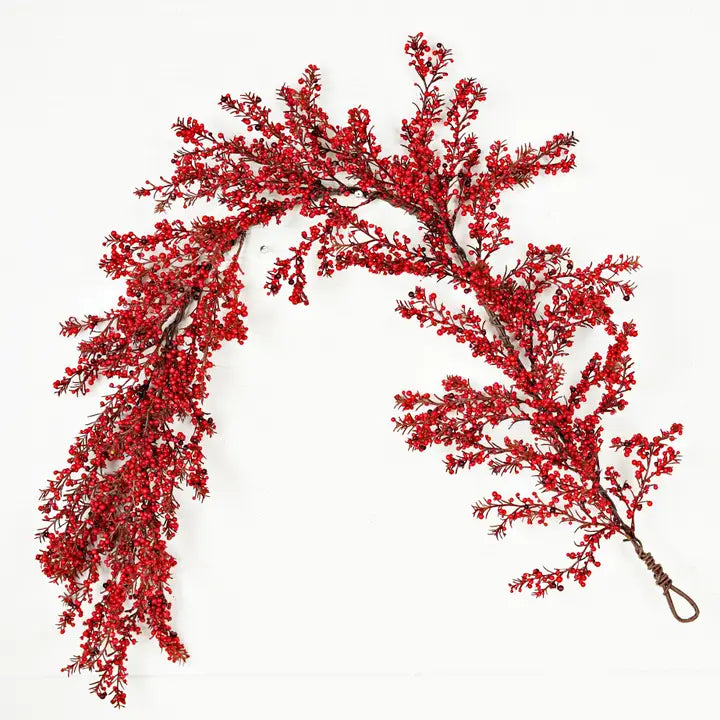 4ft Garland-Red Burgundy Touch Pepperberry