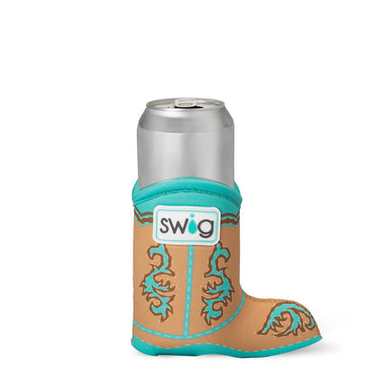 Boot Scootin' Turquoise Slim Can Coolie
