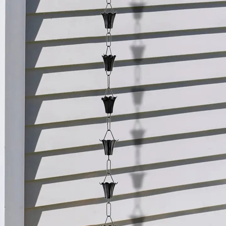 Fluted 11 Cup Rain Chain 8-1/2’
