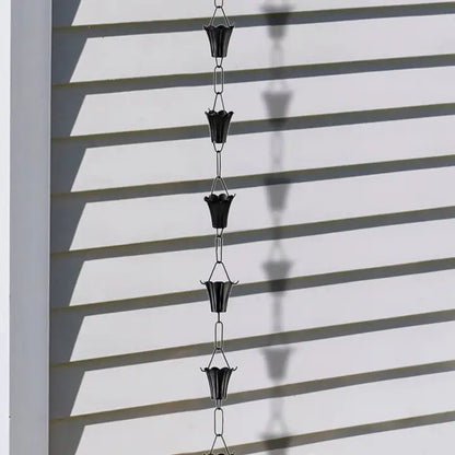 Fluted 11 Cup Rain Chain 8-1/2’
