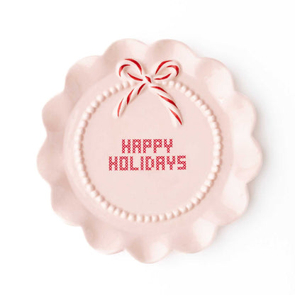 Happy Holidays Dessert Plate