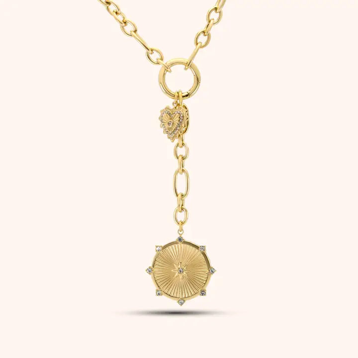 Radiant Heart Lariat Necklace