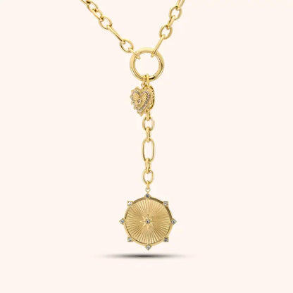 Radiant Heart Lariat Necklace