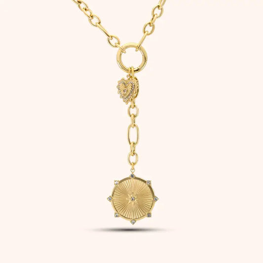 Pressie Radiant Heart Lariat Necklace