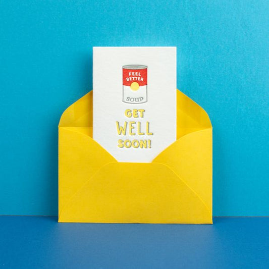 Get Well Soup - Mini Notes Small Thank You Greeting Card