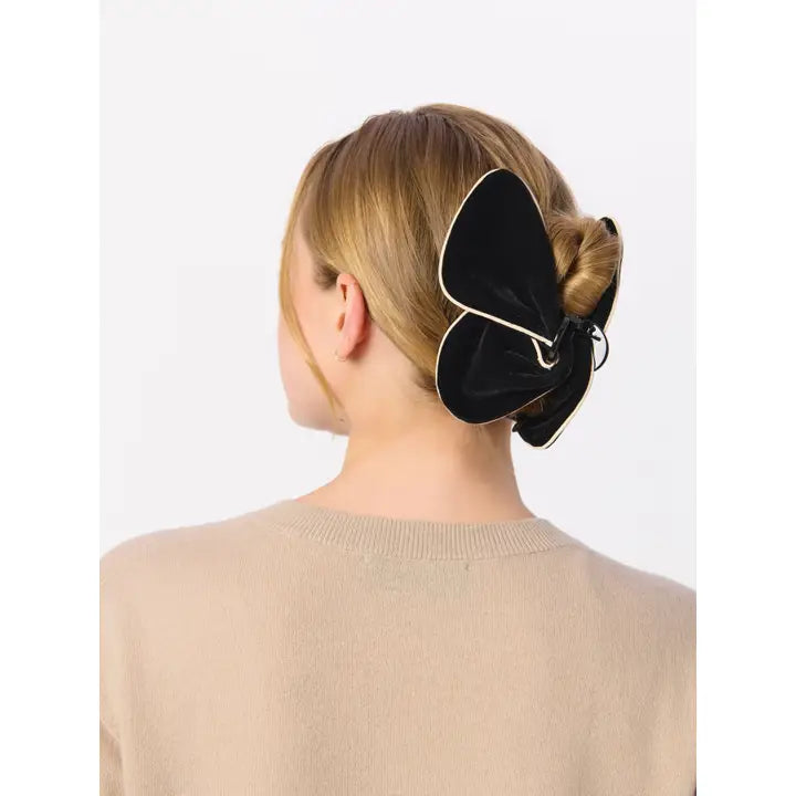 Velvet Butterfly Claw Clip