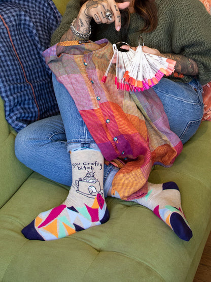 You Crafty Bitch Crew Socks