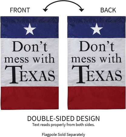 Don't Mess With Texas Garden Applique Flag