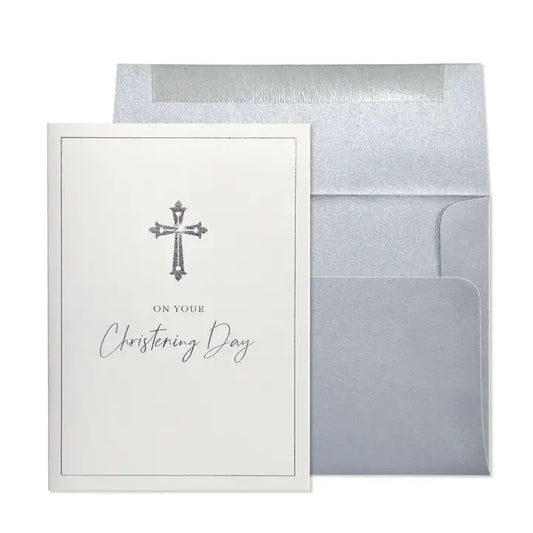 Cross Christening Card