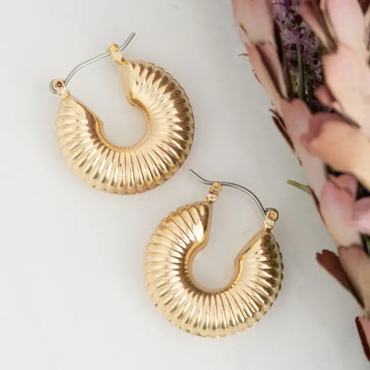 Classic Textured Hoop Earrings