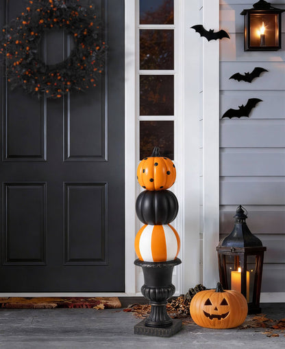 Halloween Pumpkin Topiary Porch Decor