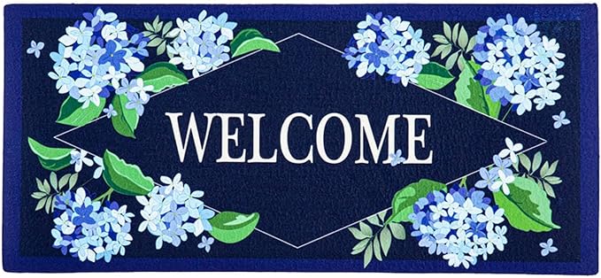 Hydrangea Welcome Sassafras Switch Doormat