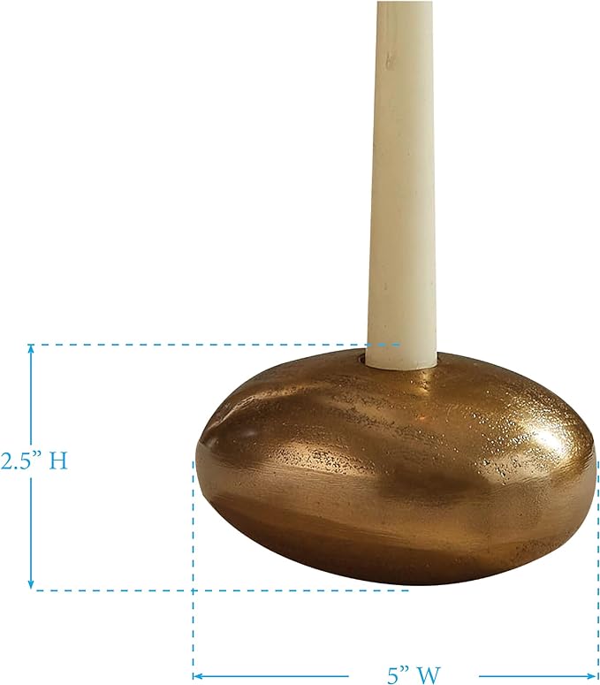 Gold Pebble Taper Holder