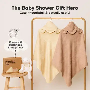KeaBabies 2-pack Snuggle Baby Hooded Towels