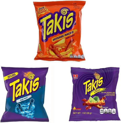 Takis 1oz - Fuego, Blue Heat, & Intense Nacho