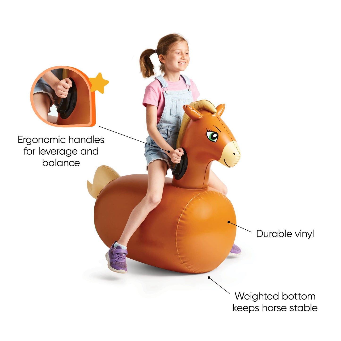 Inflatable Ride-On Hop 'n Go - Set of 2: Dinosaur