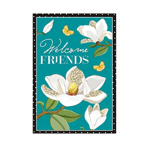 Leopard Magnolia Welcome Garden Flag