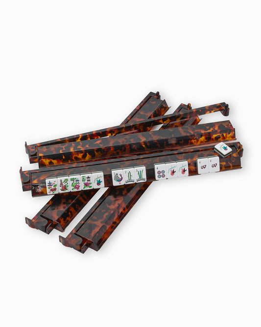 Mahjong Rack & Pusher Tortoise Shell