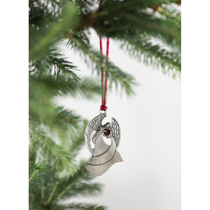 Solid Pewter Angel Christmas Tree Ornament