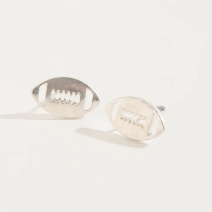 Stud Buds Football Earrings