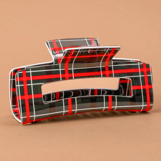 Plaid Claw Clip