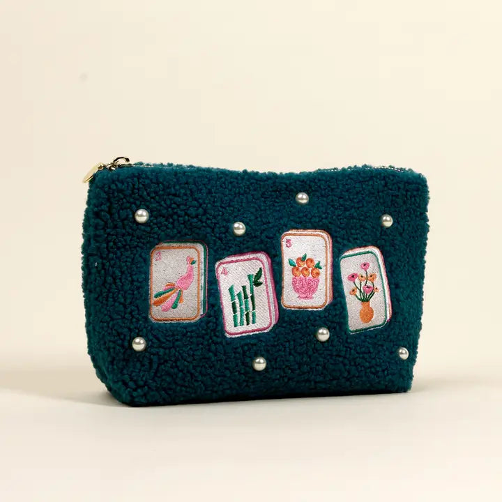 It's Mahj Time Teddy Pouch