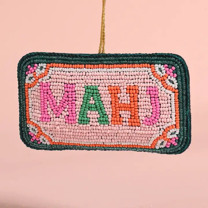 Mahj Handcrafted Beaded Ornament