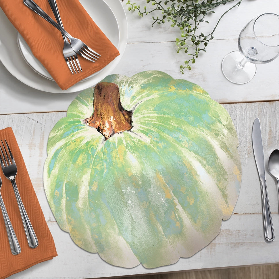 Pumpkin Reversible Shaped Easy Care Plastic Placemat