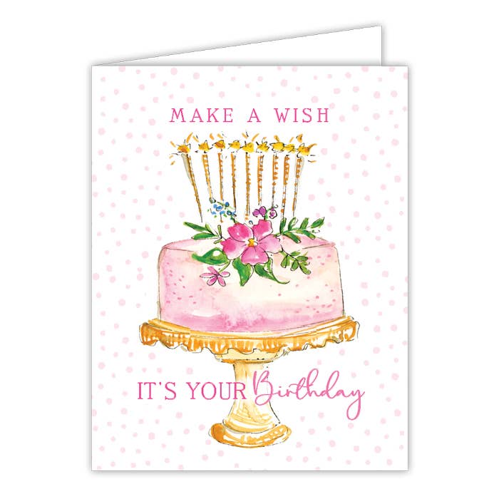 Pink Cake Greeting Card