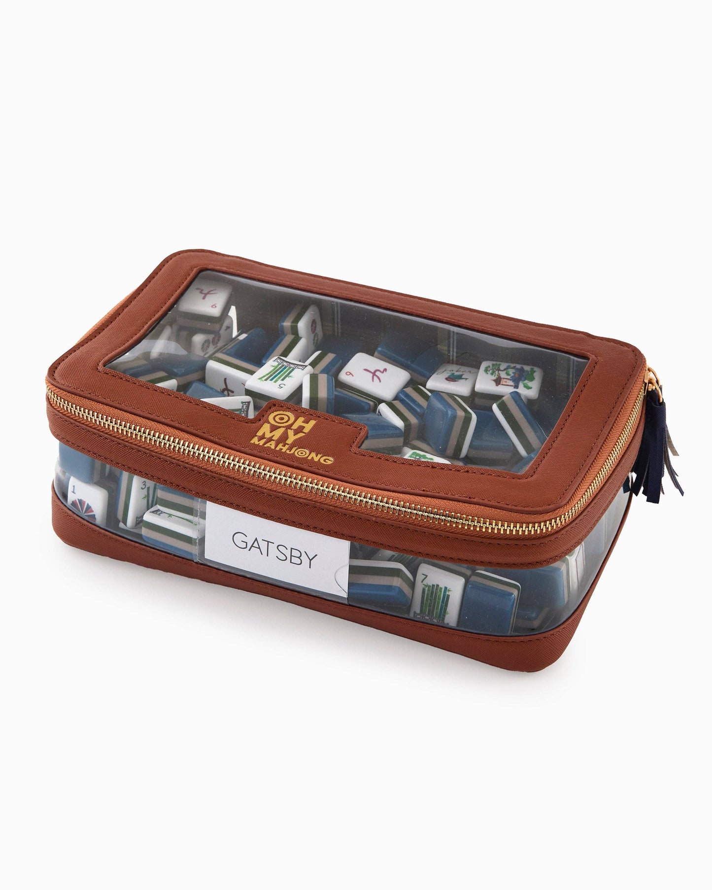Mahjong Cognac Tile Storage Bag