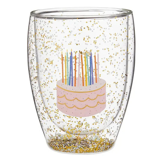 Double-Wall Stemless Birthday Cake Wineglass