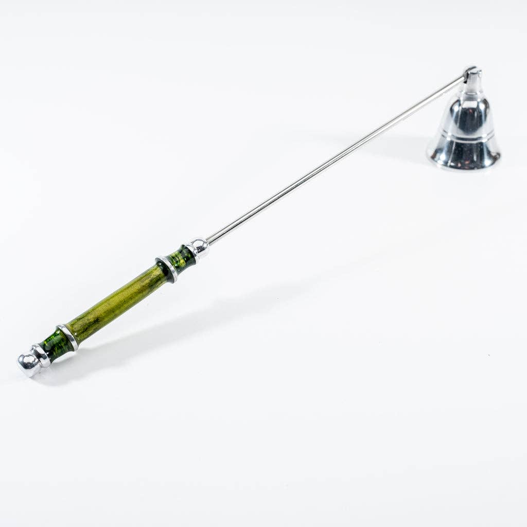 Candle Snuffer with Enameled Handle - Green